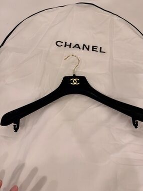 CHANEL white and black garment.. 70x88. Plus Chanel hanger .. two pieces